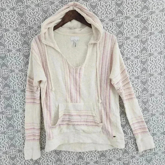 O'Neill striped hooded women's knit sweatshirt M - Picture 1 of 8